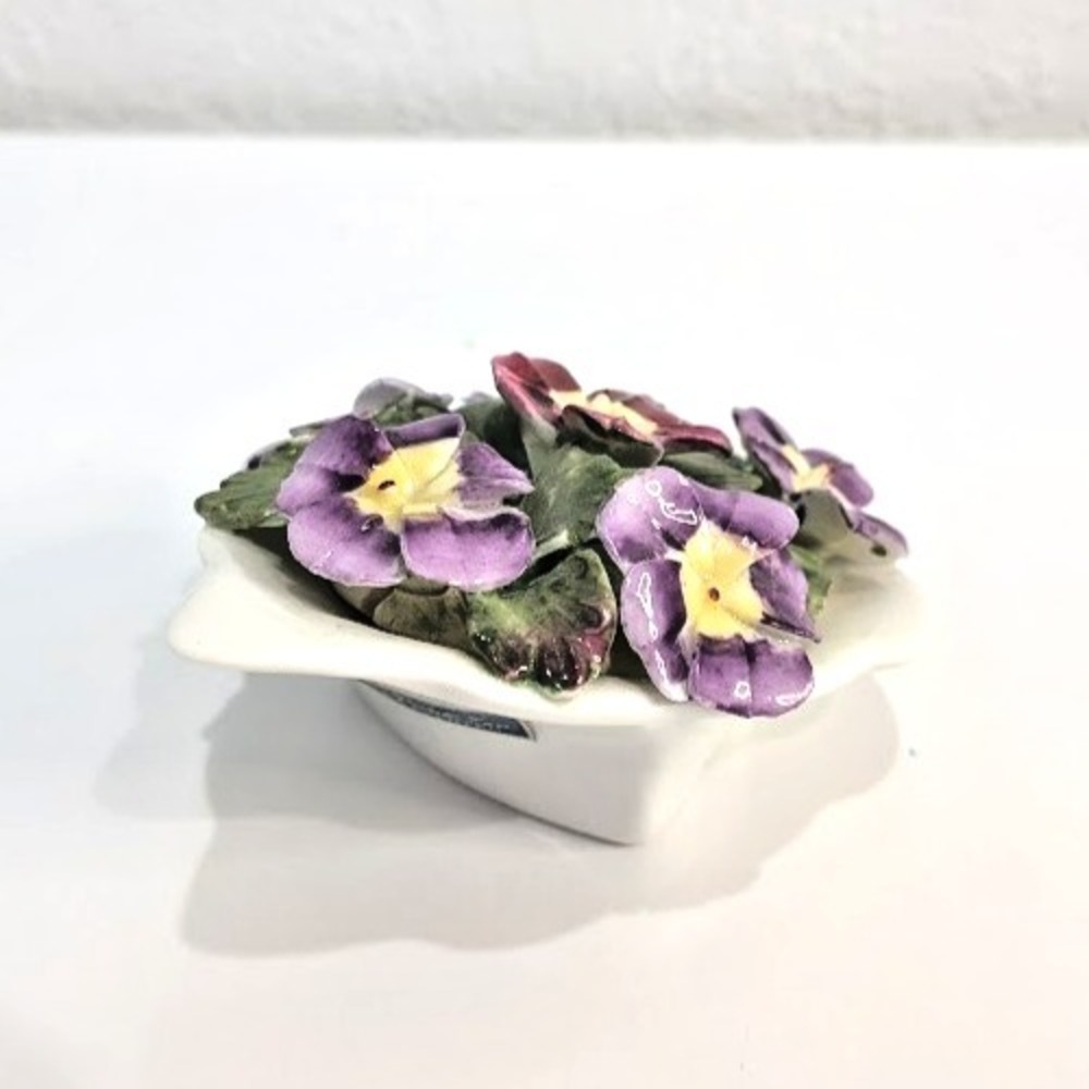 Aynsley England April Primrose Hand Painted Fine Bone China Flowers Vintage Leaf - Picture 4 of 8